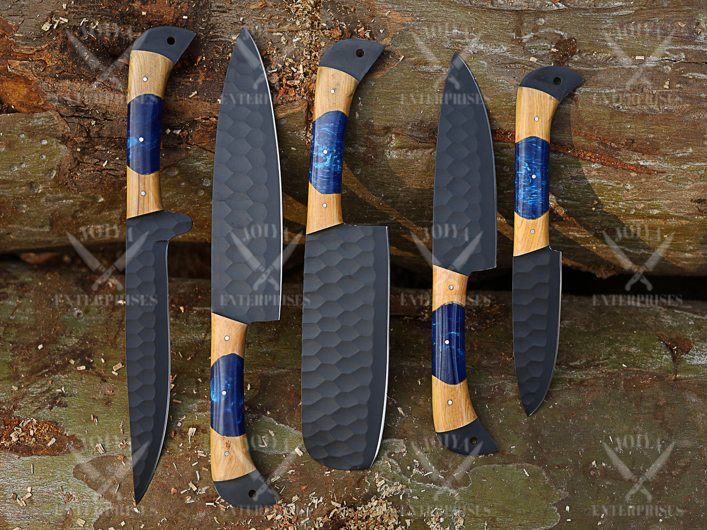 Custom Hand Forged Damascus SteelChef Knife Set Kitchen Knives BBQ Kitchen Knife