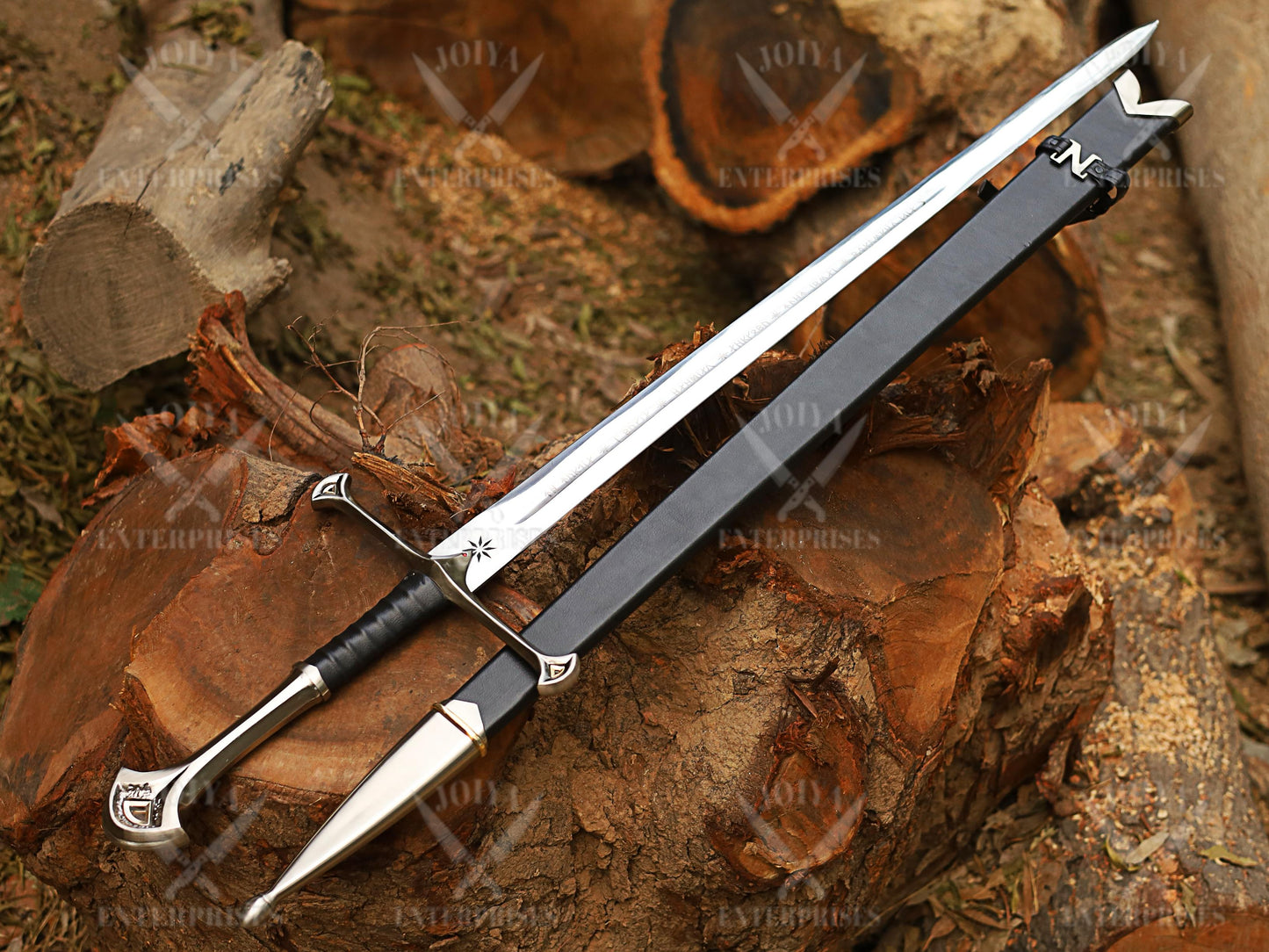 Custom hand Forged DAMASCUS Steel Viking Sword, Personalize Viking Master Sword